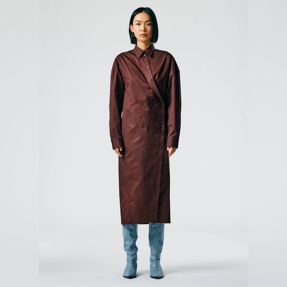 Tibi Lightweight Cotton Sateen Shirtdress - Picture 4 of 12